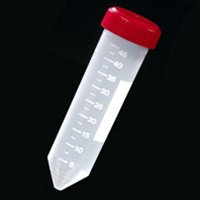 Globe Scientific - Centrifuge Tube Conical Bottom Plain 29.5 X 114 mm 50 mL Red Screw Cap Polypropylene Tube - 6240