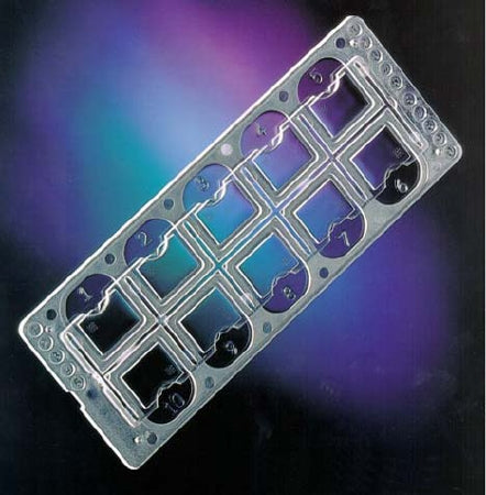 Globe Scientific Quick-Read Microscope Slide 10-Chamber Plain - 3805