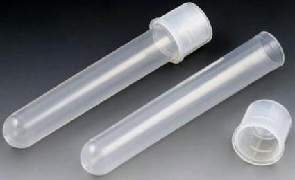 Globe Scientific Culture Tube Round Bottom Plain 12 X 75 mm 5 mL Without Color Coding Dual Position Snap Cap Polypropylene Tube - 110438