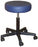 Galaxy Enterprises - Physician Stool Backless Pneumatic Height Adjustment 5 Casters Black - 1070GB