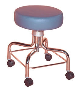 Galaxy Enterprises - Exam Stool Backless Spin Lift Screw Adjustment 4 Casters Teal - 1125T