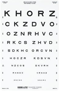 GOOD-LITE - Eye Chart Good-Lite 10 Foot Measurement Acuity Test - 600723