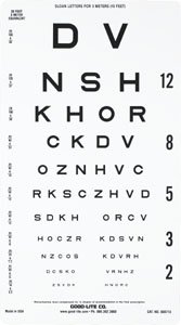 GOOD-LITE - Eye Chart Good-Lite 10 Foot Measurement Acuity Test - 800713