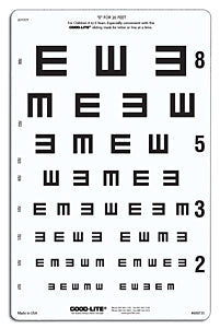 GOOD-LITE - Eye Chart Good-Lite 20 Foot Measurement Acuity Test - 600735