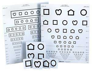 LEA SYMBOLS - Eye Chart Lea Symbols 10 Foot Measurement Acuity Test - 257000