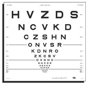 GOOD-LITE - Eye Chart Good-Lite 10 Foot Measurement Acuity Test - 500013