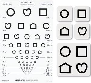 Good-Lite LEA SYMBOLS Distance Chart Lea Symbols 10 Foot 13-Line, Translucent - 250400