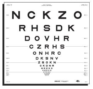 GOOD-LITE - Eye Chart Good-Lite 10 Foot Measurement Acuity Test - 500014