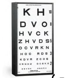 Good-Lite Illuminated Eye Test Cabinet Table / Wall Mount Translucent Plastic - ESV1018