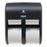 Compact - Toilet Tissue Dispenser Black Manual Pull 4 Rolls Wall Mount - 56744A