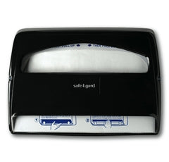Georgia Pacific Safe-T-Gard Toilet Seat Cover Dispenser Black Plastic Manual Pull Wall Mount - 57748
