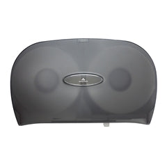 Georgia Pacific Jumbo Jr Toilet Tissue Dispenser Translucent Smoke Plastic Manual 2 Rolls Wall Mount - 59209