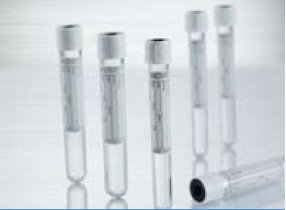 Vacuette - VACUETTE Venous Blood Collection Tube Plain 13 X 100 mm 6 mL White / Black Ring Pull Cap Polyethylene Terephthalate (PET) Tube - 456085