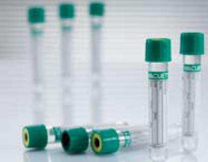 Greiner Bio-One Vacuette Venous Blood Collection Tube Plasma Tube Sodium Heparin Additive 13 X 100 mm 6 mL Green / Black Ring Pull Cap Polyethylene Terephthalate (PET) Tube - 456028