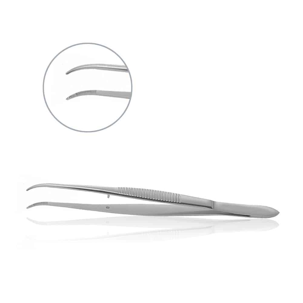 Mopec Forceps, Narrow Tip, Delicate, Curved – AB108