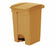 Tough Guy - Fire-Resistant Trash Can 12 gal. Rectangular Beige Plastic Step On - 6GAJ8