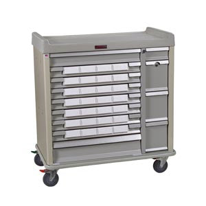 Harloff Standard Line Medication Cart Aluminum / Steel 43 X 45.75 X 23.5 Inch Beige - SL28BIN5