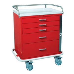 Classic Line - Emergency Cart Heavy-duty Steel 32 X 38.5 X 22 Inch Beige 23 X 17 Inch, Three 3 Inch, One 6 Inch, One 9 Inch Drawers - 6330