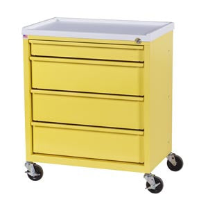 Harloff ETC Line Treatment Cart Steel 23.38 X 27.25 X 15.13 Inch 4 Drawers Light Gray - ETC-4