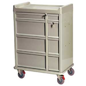 Harloff Standard Line Medication Cart Steel 23.5 X 36 X 45.75 Inch - SL480PC