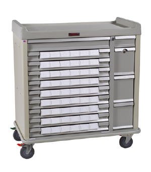 Harloff Standard Line Medication Cart Steel 23.5 X 43 X 45.75 Inch 15 Drawer - SL54BIN3