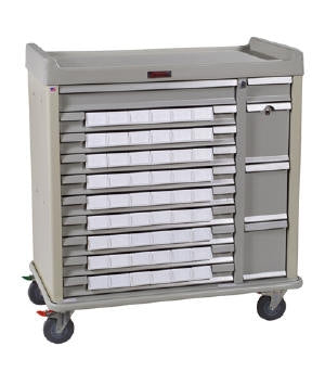 Standard Line - Medication Cart Steel 23.5 X 43 X 45.75 Inch Two 4 Inch, Nine 3.25 Inch, Three 9.75 Inch Drawer - SL54BIN3