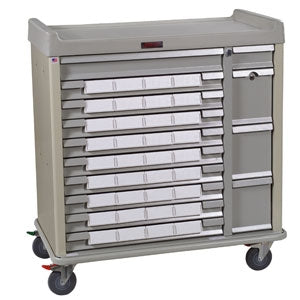 Harloff Standard Line Medication Cart Steel 23.5 X 43 X 45.75 Inch Beige - SL36BIN5