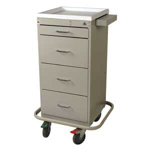 Harloff Mini-Line Medication Cart Steel 25 X 42.5 X 22 Inch Navy Blue - VLT240PC