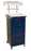 Harloff Mini-Line Treatment Cart Steel 18 X 40 X 18 Inch 6 Drawers HammerTone Blue - 3156K-ANS