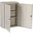 Harloff Narcotic Cabinet Wall Mount Stainless Steel 2 Shelf Keyed Tubular Double Lock - 2703BG