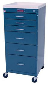 Harloff Mini-Line Treatment Cart Steel 18 X 40 X 18 Inch 6 Drawers Sand - 3156K