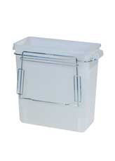 Harloff Trash Can 3 gal. Rectangular Clear Plastic Open Top - 40817