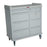 Harloff OptimAL Line Punch Card Medication Cart Aluminum 43 W X 45.75 H X 23.5 D Inch 8 Drawers - AL602PC