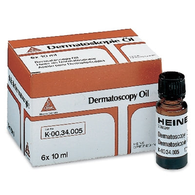 Heine USA Dermatoscopy Oil Pack of 6 X 10 mL DELTA 20 Dermatoscope - K-000.34.005