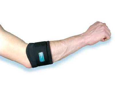 Hely & Weber Tennis Elbow Support Small Pull-On / Hook and Loop Strap Tennis Left or Right Elbow 9 - 10 Inch Circumference - 3838-BLK-S