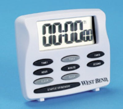 Health Care Logistics Traceable Table Clock / Timer 3 X 2-1/2 Inch 24 Hour Digital Display Battery Powered - 10461
