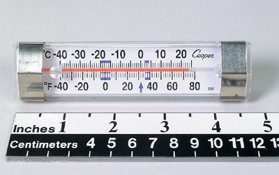 Health Care Logistics - Refrigerator / Freezer Thermometer Fahrenheit / Celsius -40° to +80°F (-40° to +25°C) Without External Probe Multiple Mounting Options Does Not Require Power - 16088