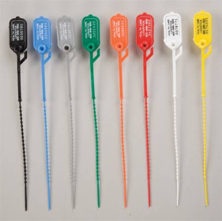 Health Care Logistics Health Care Logistics Ring Pull-Tight Bi-Directional Seal Consecutively Numbered Black Polypropylene 8-1/2 Inch - 8141