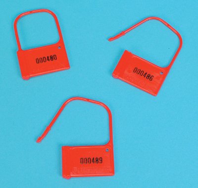 Health Care Logistics Health Care Logistics Extra-Large Heavy-Duty Padlock Seal Consecutively Numbered Red Acetal Resin 1-3/8 X 2-1/16 Inch - 8329