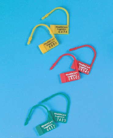 Health Care Logistics Health Care Logistics Heavy-Duty Padlock Seal Consecutively Numbered Red Nylon 1 X 1-5/16 Inch - 7685