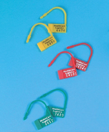 Health Care Logistics - Heavy-Duty Padlock Seal Consecutively Numbered Red Nylon 1 X 1-5/16 Inch - 7685