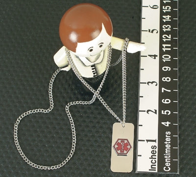 Health Care Logistics Patient ID Necklace Alert Wristband Clasp Closure Without Legend - 11255