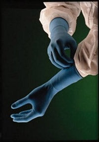 Health Care Logistics ChemoPlus Exam Glove Large NonSterile Latex Extended Cuff Length Smooth Blue Chemo Tested - 9611-01L