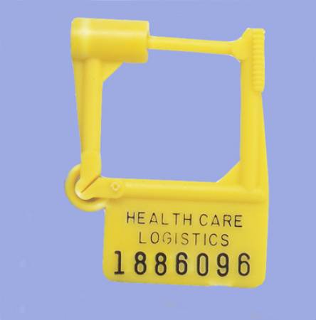 Health Care Logistics Health Care Logistics Padlock Seal Numbered Yellow Plastic 1-1/2 X 1-7/8 Inch - 7903