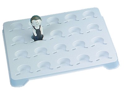 Health Care Logistics - Medicine Cup Transport Tray White, 14-5/8 X 1-1/2 X 13-1/2 Inch, 20 Place - 5145