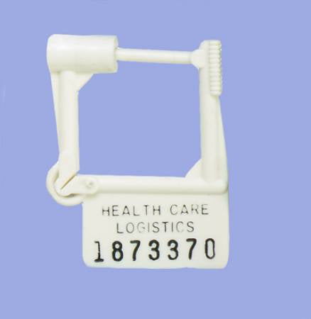 Health Care Logistics Health Care Logistics Padlock Seal Numbered White Plastic 1-1/2 X 1-7/8 Inch - 7910