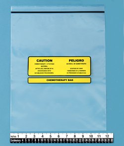 Health Care Logistics Chemo Drug Transport Bag Clear Polyethylene 12 X 15 Inch - 9517