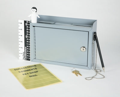 Health Care Logistics Multi-Purpose Drop Box Counter Top Heavy Gauge Steel 2 Keys Lock - 17455