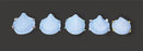 Health Care Logistics Particulate Respirator / Surgical Mask N95 Cup Elastic Strap Large Blue - 17425L