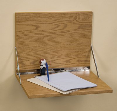 Health Care Logistics - Wall Desk Melamine Maple 1-5/8 X 14-3/4 X 18 Inch, 14 X 18 Inch Work Surface - 5062M